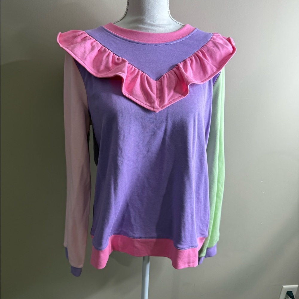Karlie Colorful Ruffled Women's Top large
